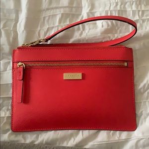 orange kate spade wristlet wallet
